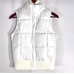 Merona White Sleeveless Puffer Vest